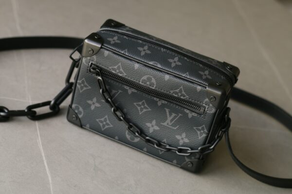 Louis Vuitton Soft Trunk Mini Monogram Eclipse Chain Bag Black - Image 5