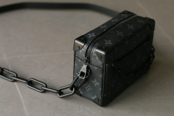 Louis Vuitton Soft Trunk Mini Monogram Eclipse Chain Bag Black - Image 6