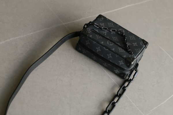 Louis Vuitton Soft Trunk Mini Monogram Eclipse Chain Bag Black - Image 7