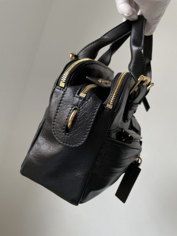Dior Grand Tour Small Black Calfskin Bowling Bag - Image 6