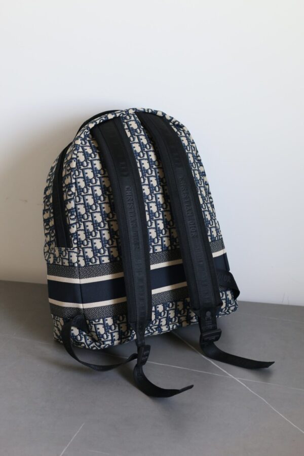 Dior Travel Oblique Blue Technical Fabric Backpack - Image 6