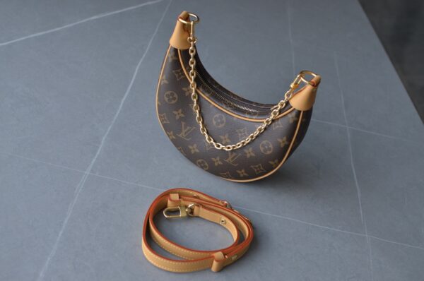 Louis Vuitton Loop Monogram Crescent Shoulder Bag Brown - Image 3