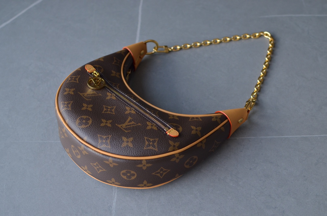Louis Vuitton Loop Monogram Crescent Shoulder Bag Brown - Image 6