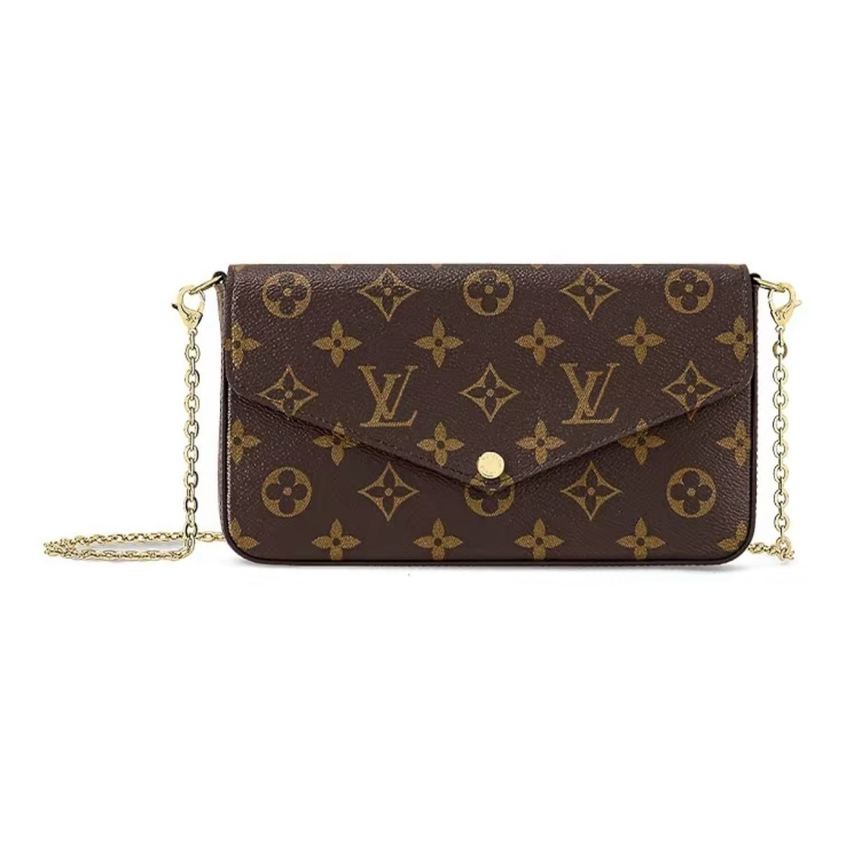 Louis Vuitton Pochette Félicie Monogram 3-in-1 Chain Bag Brown