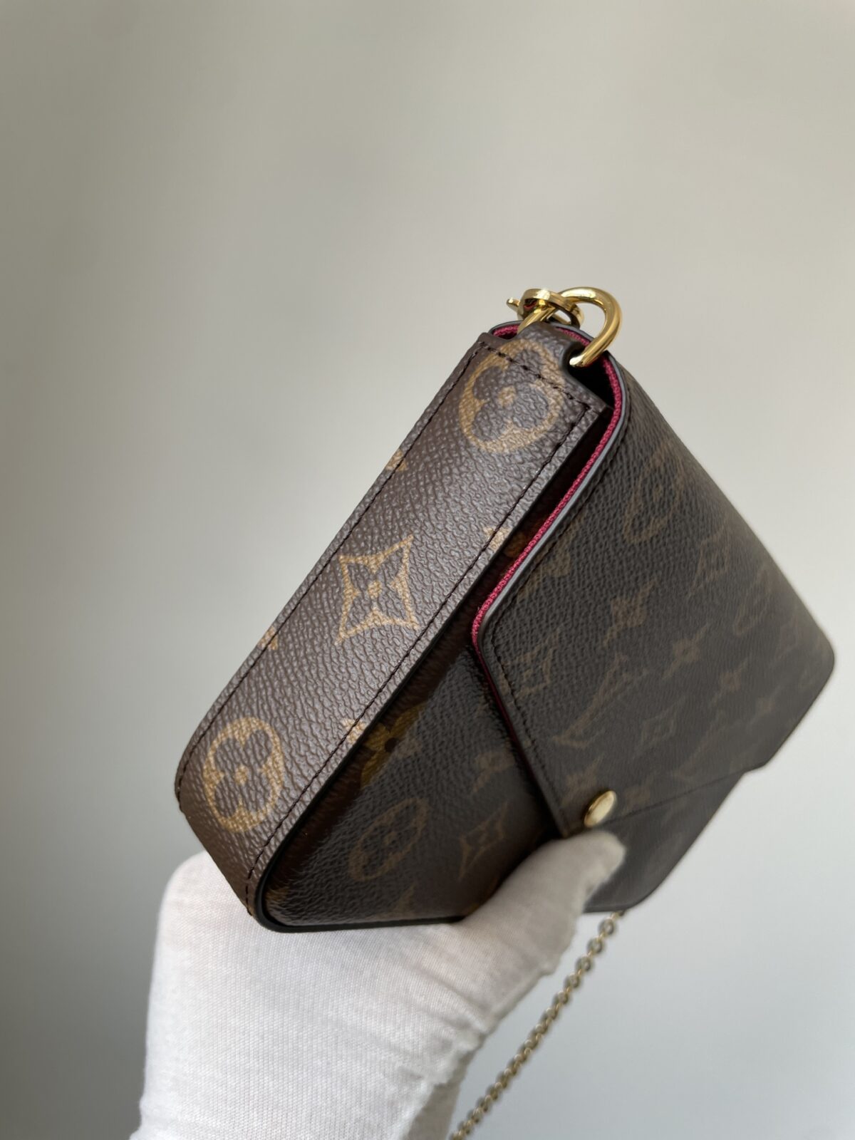 Louis Vuitton Pochette Félicie Monogram 3-in-1 Chain Bag Brown - Image 6