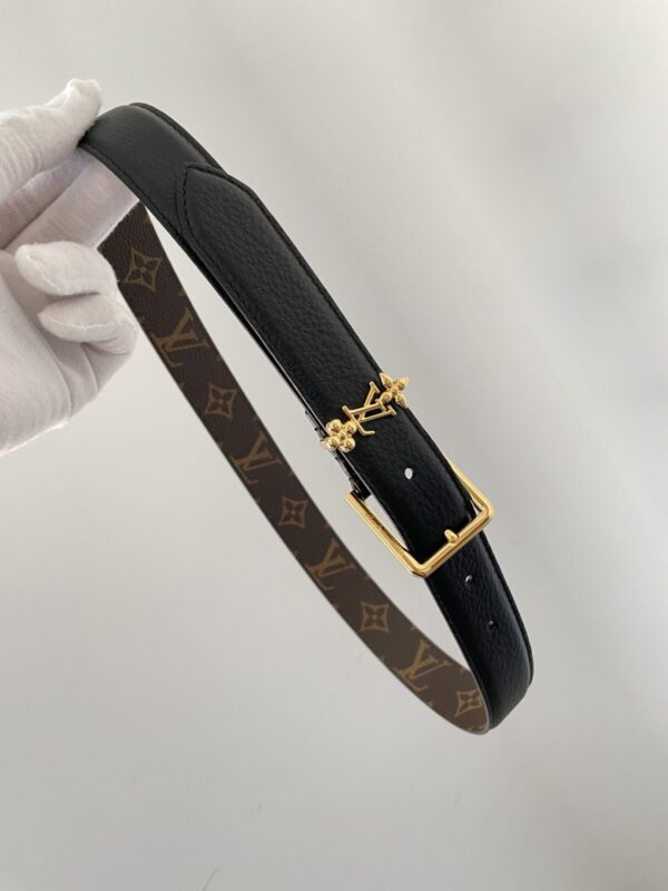 Louis Vuitton Logo Buckle Leather Belt Women Black - Image 3
