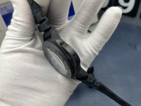 Panerai Submersible Automatic 42mm Black Dial Carbotech Titanium Case Rubber Strap Men’s Watch - Image 6