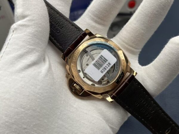 Panerai Luminor Due Automatic 42mm White Dial Red Gold Case Leather Strap Unisex Watch - Image 7