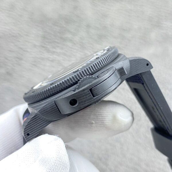 Panerai Submersible Automatic 42mm Blue Dial Carbon Fiber Case Rubber Strap Men’s Watch - Image 5