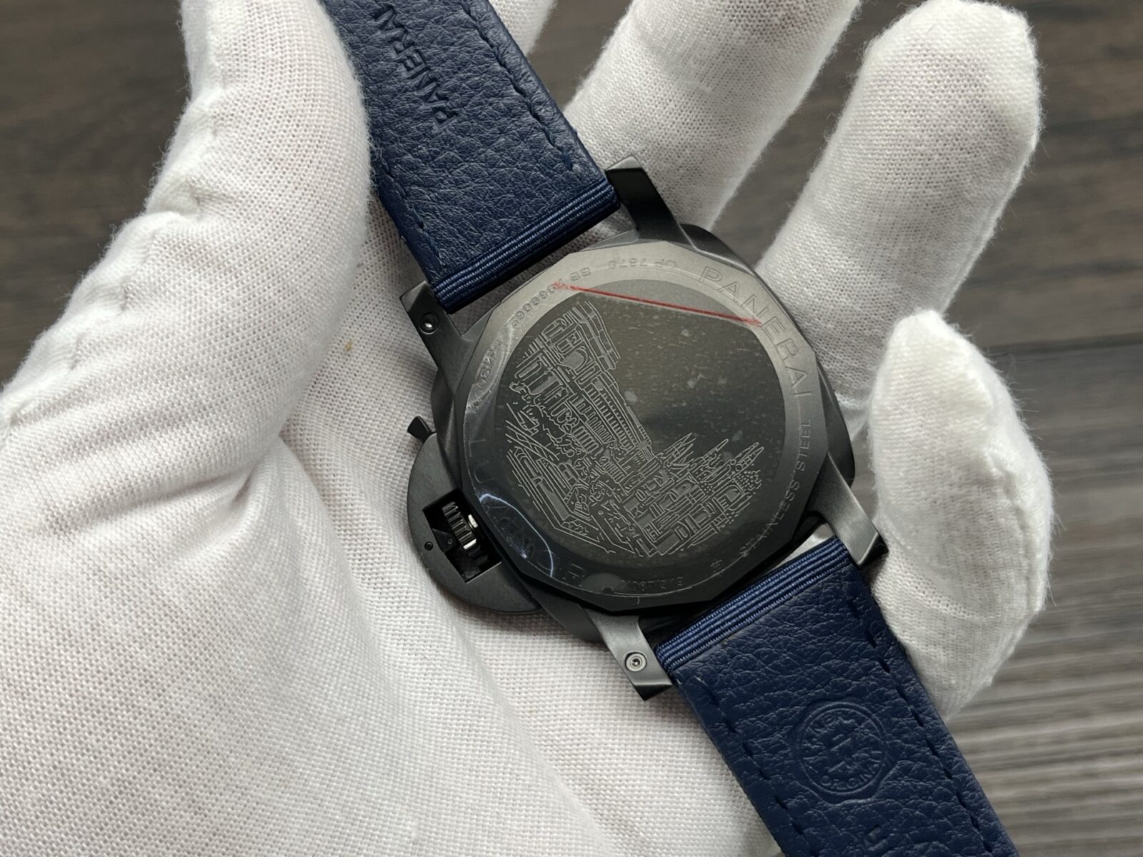 Panerai Luminor Marina Automatic 44mm Blue Dial Stainless Steel Case Recycled PET Strap Men’s Watch - Image 7