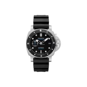 Panerai Submersible Automatic 42mm Black Dial Stainless Steel Case Rubber Strap Men’s Watch