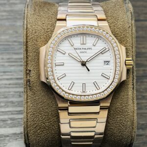 Patek Philippe Nautilus 5711/1Z-002 White Dial Rose Gold Diamond Bezel