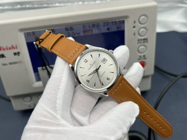 Jaeger-LeCoultre Master Automatic 40mm Silver Dial Stainless Steel Case Leather Strap Men’s Watch - Image 2