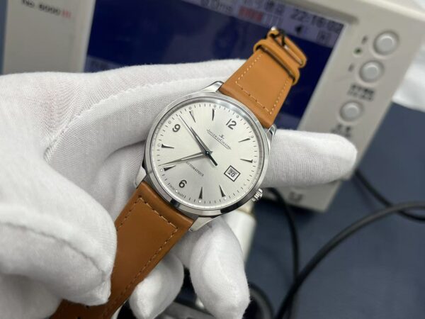 Jaeger-LeCoultre Master Automatic 40mm Silver Dial Stainless Steel Case Leather Strap Men’s Watch - Image 4