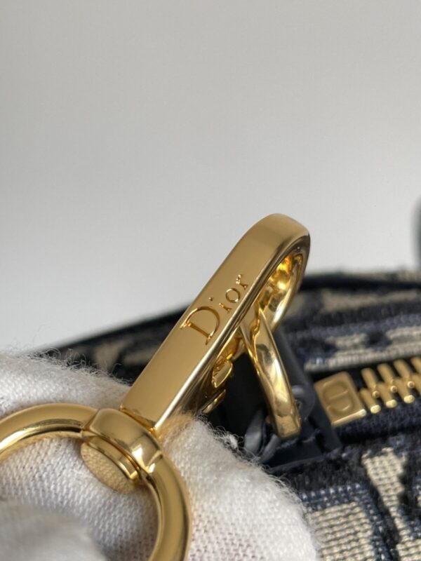 Dior Groove 16 Nano Blue and Black Oblique Boston Bag - Image 10