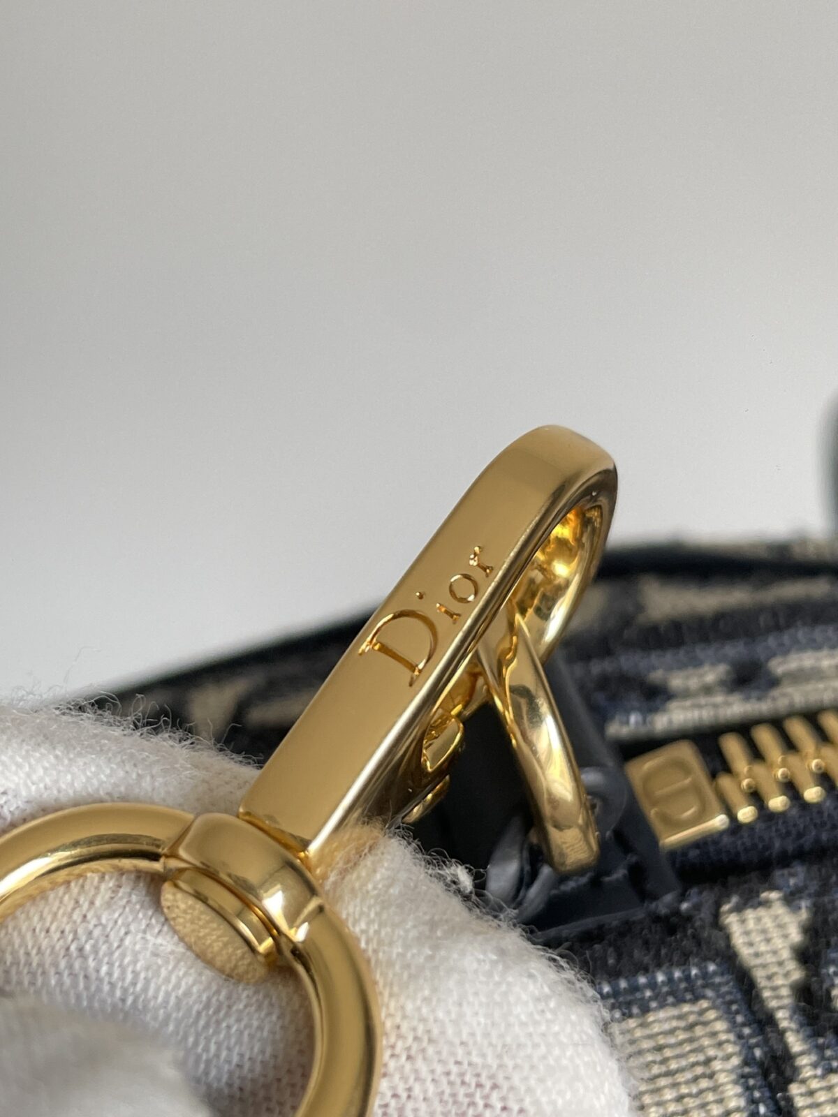 Dior Groove 16 Nano Blue and Black Oblique Boston Bag - Image 10