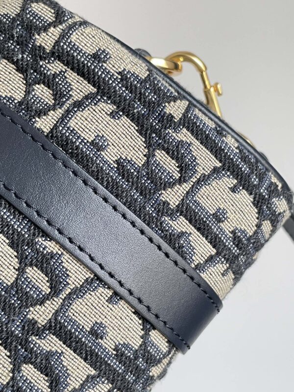 Dior Groove 16 Nano Blue and Black Oblique Boston Bag - Image 9
