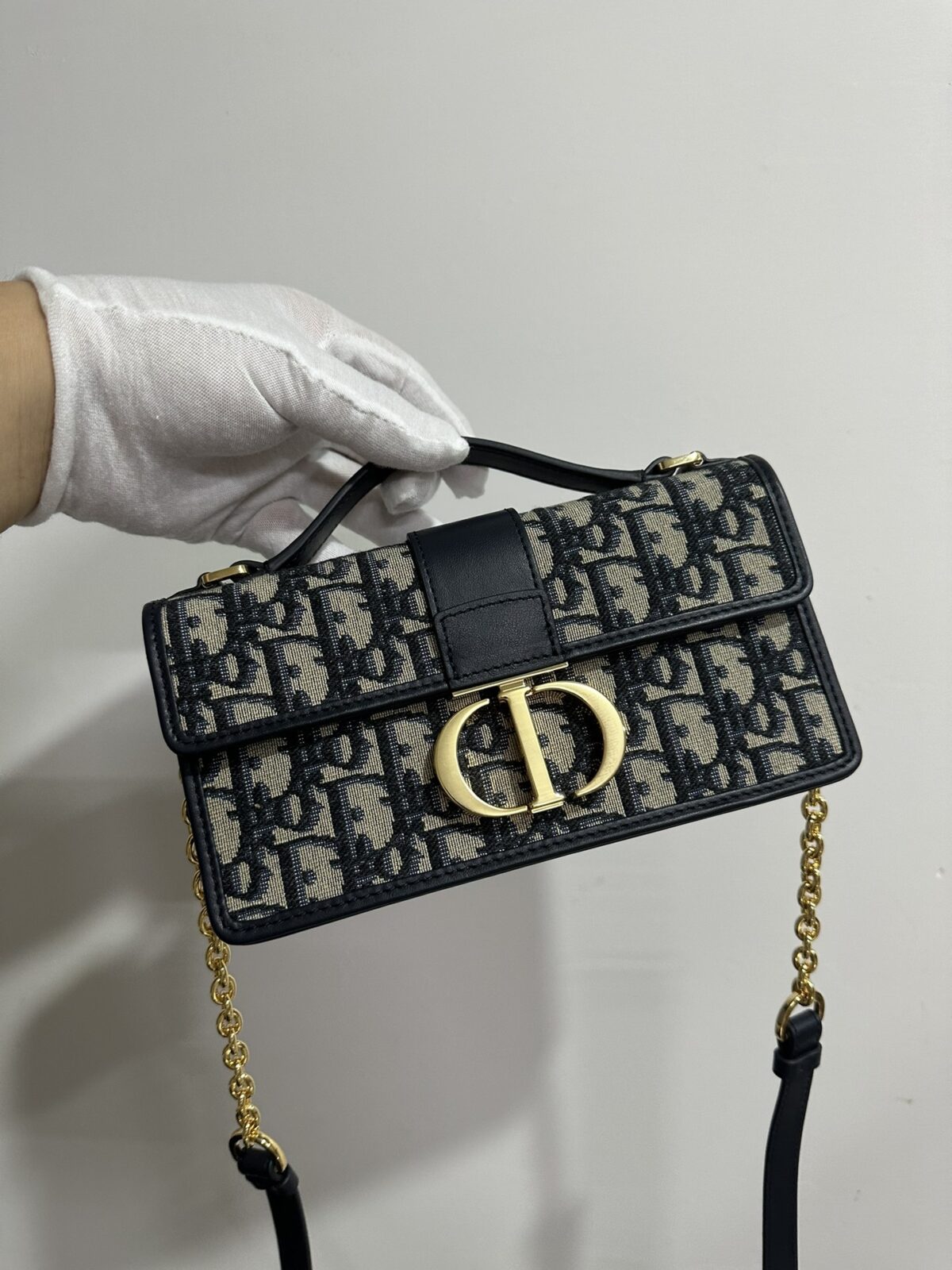 Dior Miss Montaigne Mini Blue Oblique Canvas Shoulder Bag - Image 2