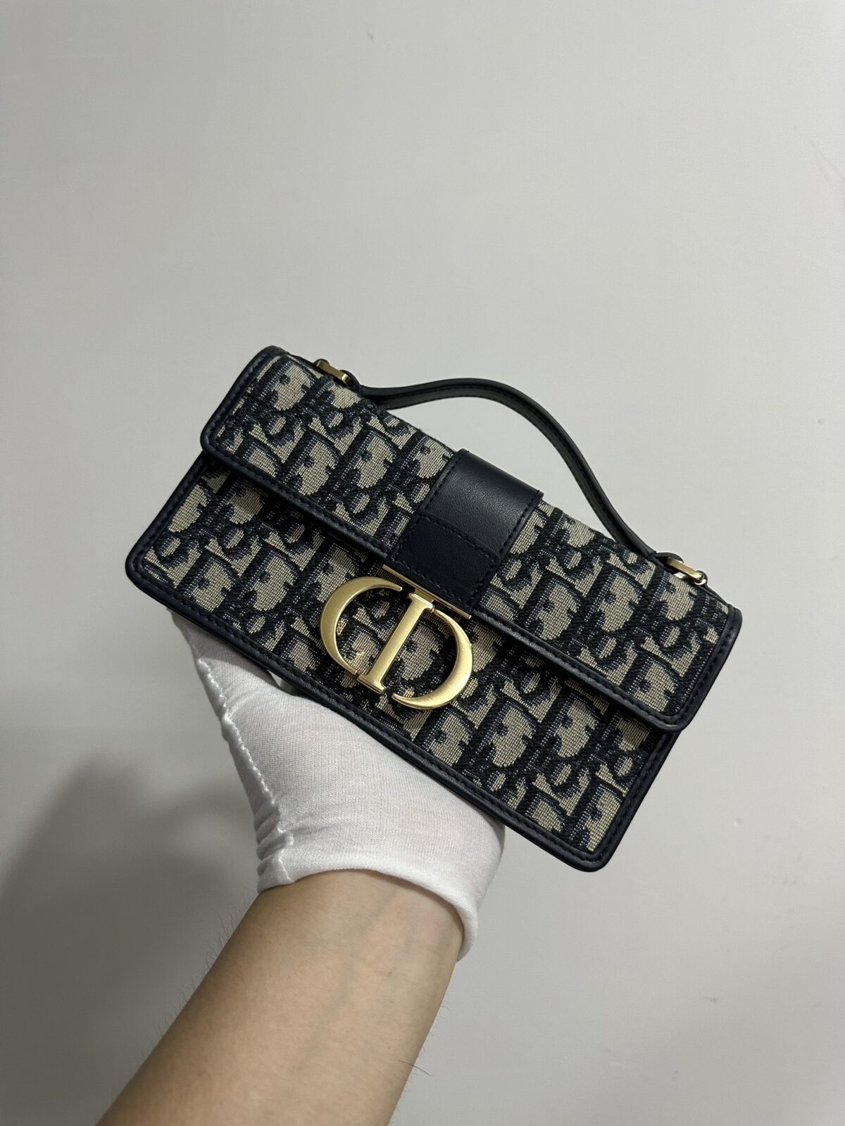 Dior Miss Montaigne Mini Blue Oblique Canvas Shoulder Bag - Image 4
