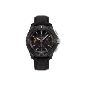 Breitling Avenger Automatic Chronograph Men’s Watch 44mm Black Dial Ceramic Case with Leather Strap