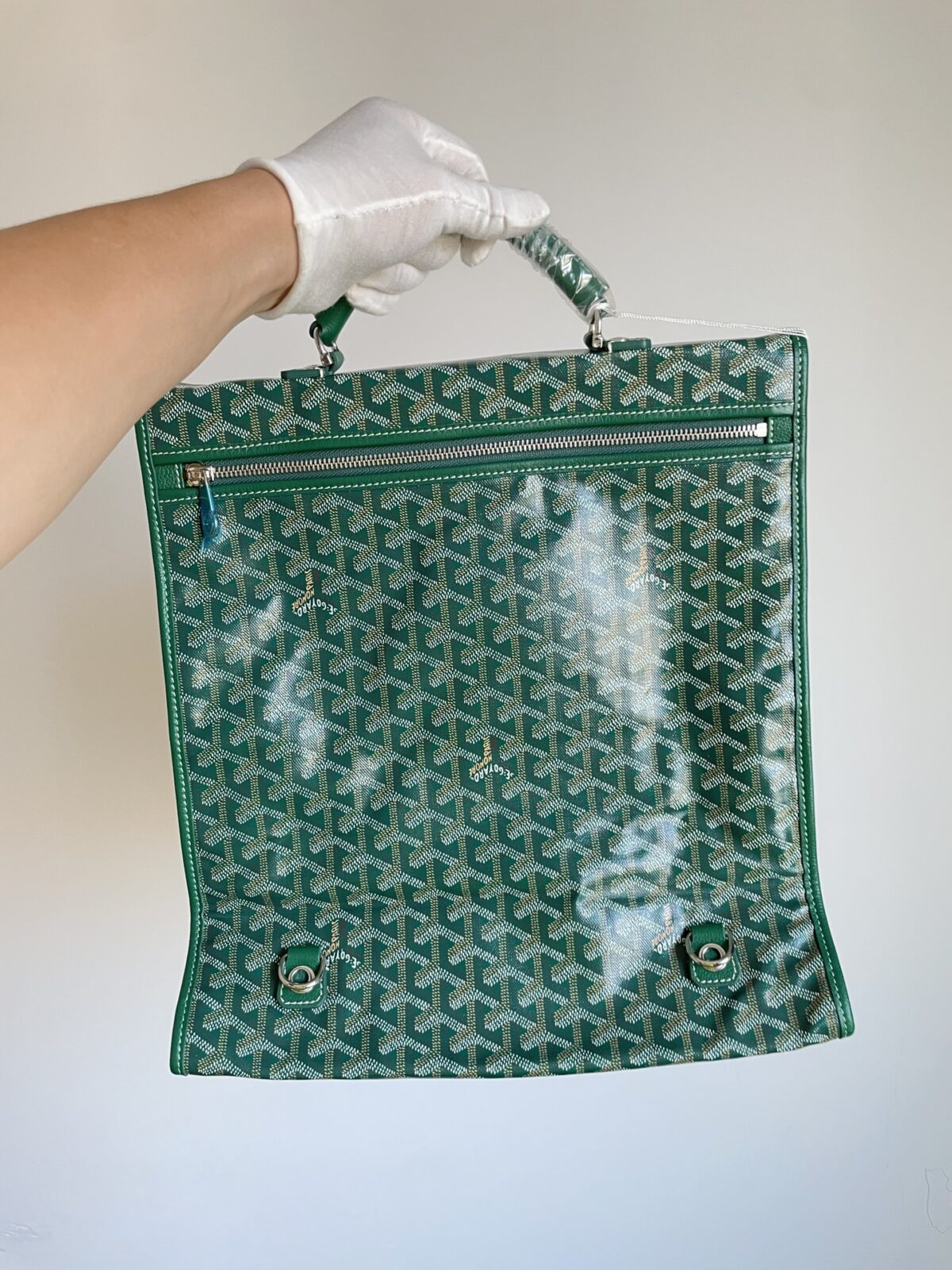 Goyard Saint Léger Medium Foldable Multi-Pocket Backpack Tote Bag in Canvas and Calfskin – Unisex - Image 11