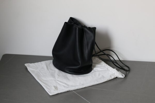 THE ROW Joe Calfskin Drawstring Backpack – Black - Image 2