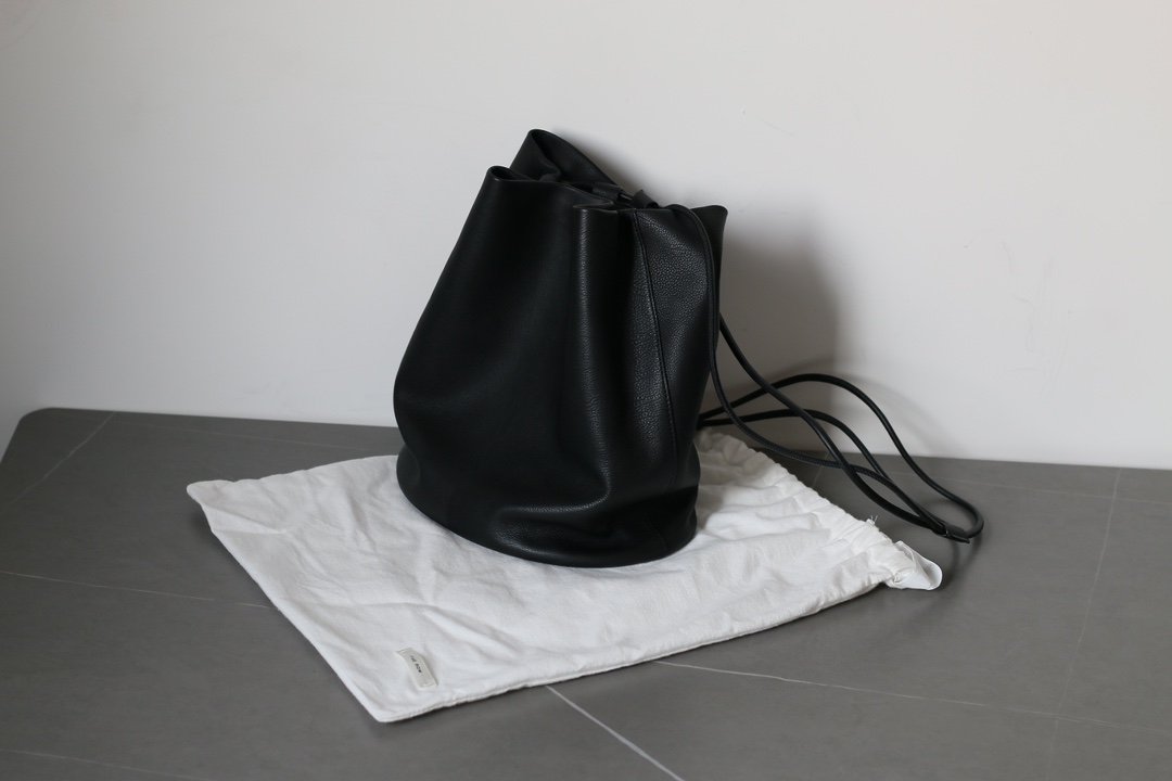 THE ROW Joe Calfskin Drawstring Backpack – Black - Image 2
