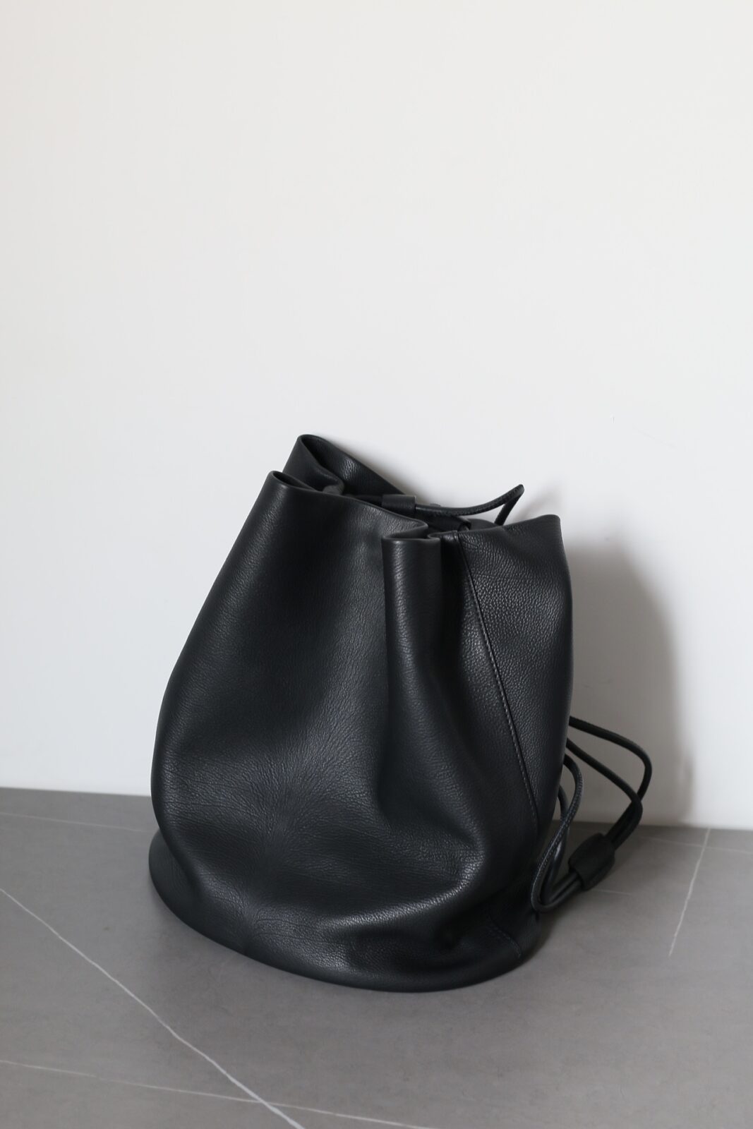 THE ROW Joe Calfskin Drawstring Backpack – Black - Image 5
