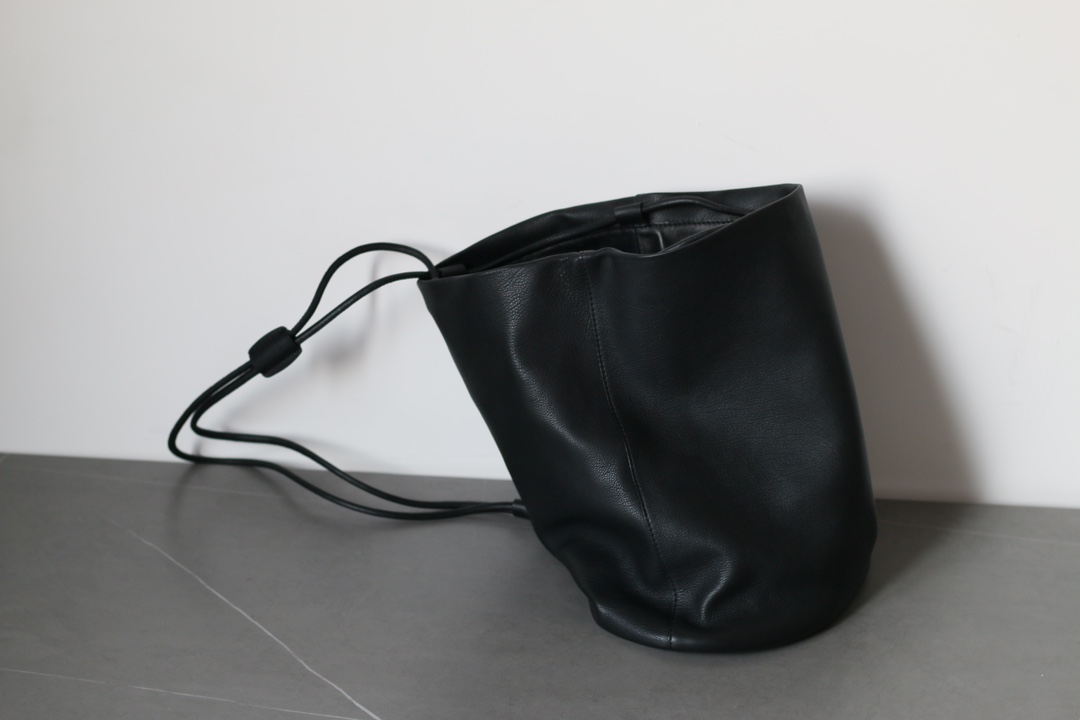 THE ROW Joe Calfskin Drawstring Backpack – Black - Image 6