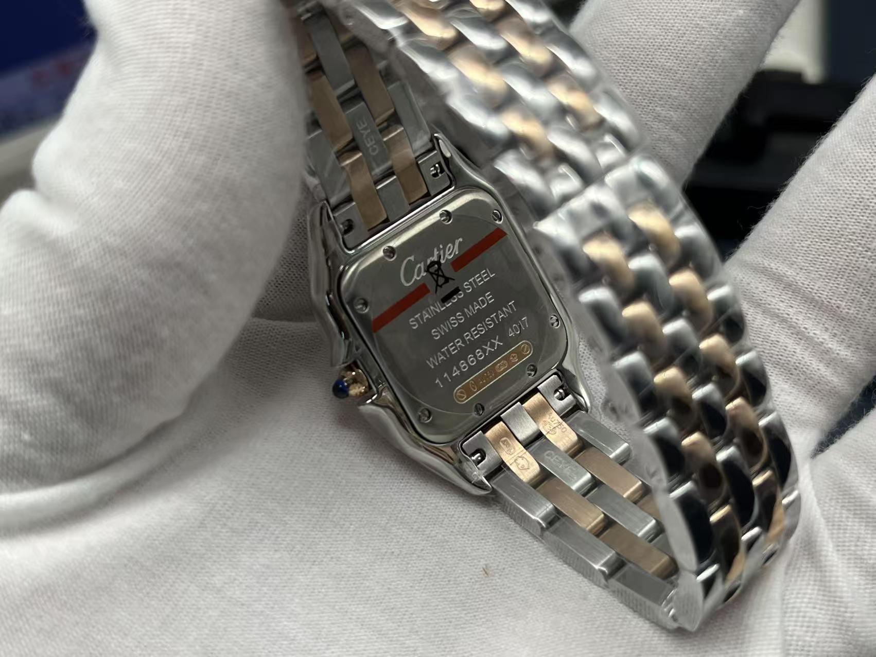 Cartier Panthère de Cartier Series Quartz Women’s Watch 29×37mm White Dial Stainless Steel and 18K Rose Gold Case - Image 8