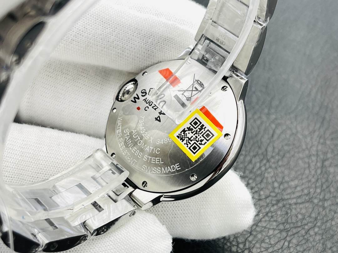 Cartier Ballon Bleu Series Automatic Mechanical Women’s Watch 33mm Silver Dial Stainless Steel Case and Bracelet - Image 8