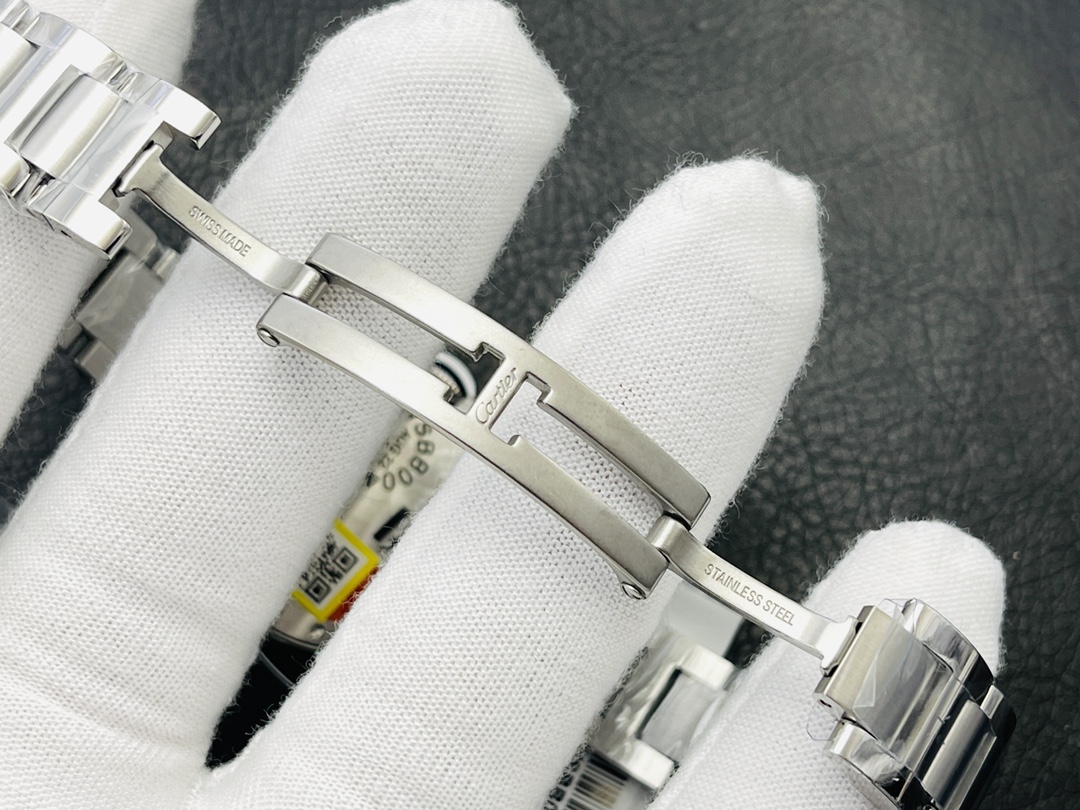 Cartier Ballon Bleu Series Automatic Mechanical Women’s Watch 33mm Silver Dial Stainless Steel Case and Bracelet - Image 9