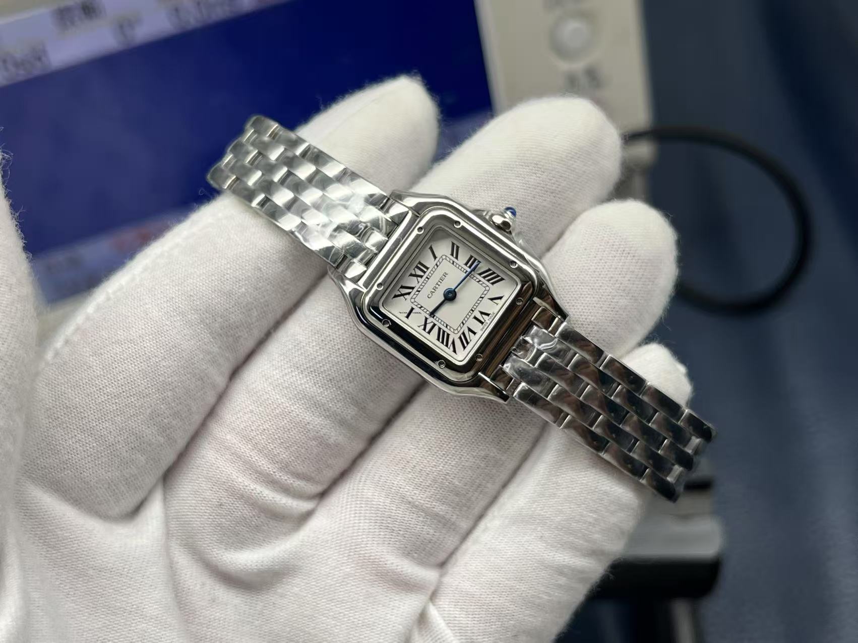 Cartier Panthère de Cartier Series Quartz Women’s Watch 22×30mm White Dial Stainless Steel Case and Bracelet - Image 2