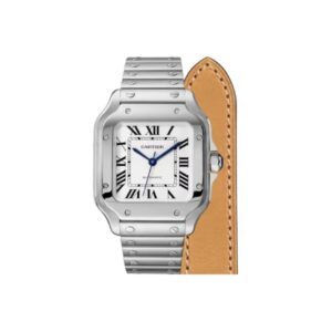 Cartier Santos de Cartier Series Automatic Mechanical Men’s Watch 35.1mm White Dial Stainless Steel Case and Bracelet