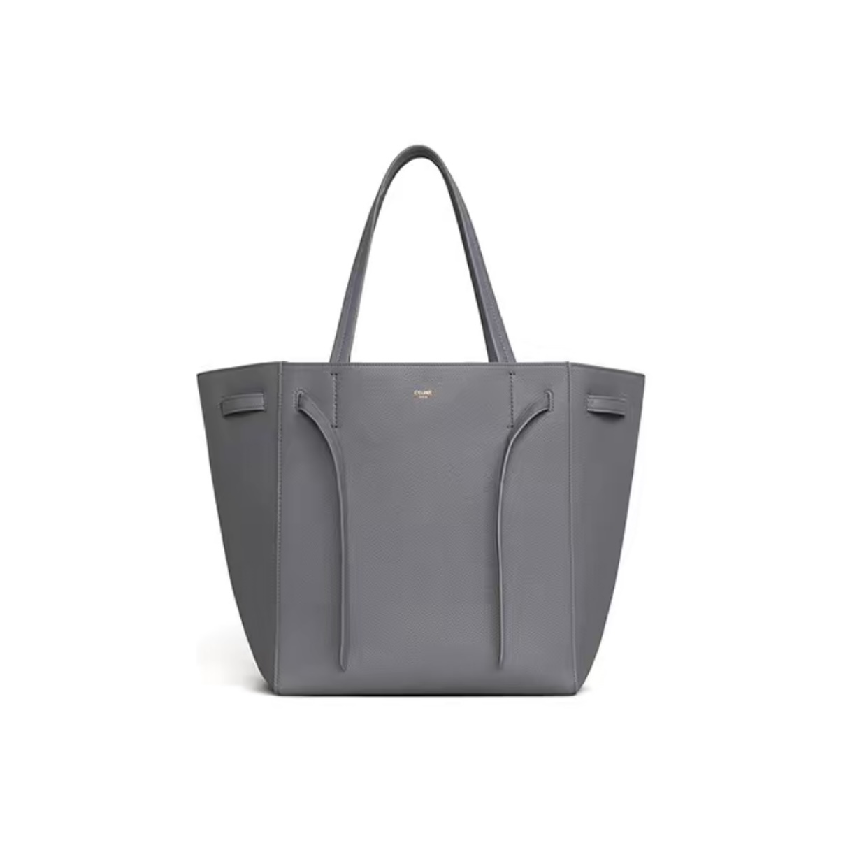 CELINE Cabas Phantom Small Tote Grained Calfskin Leather Women Light Charcoal