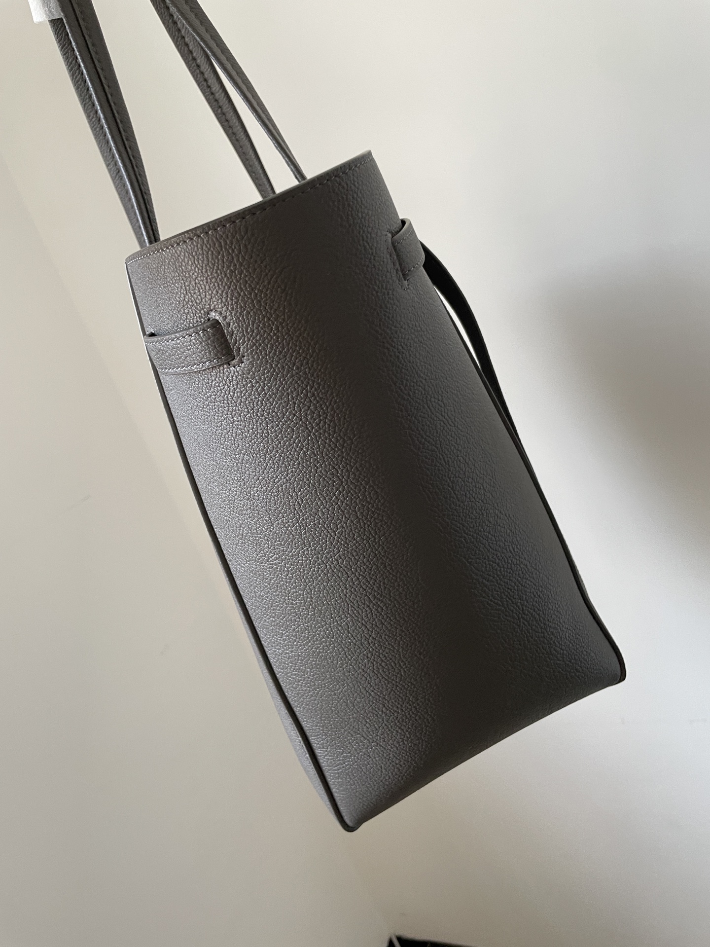 CELINE Cabas Phantom Small Tote Grained Calfskin Leather Women Light Charcoal - Image 6