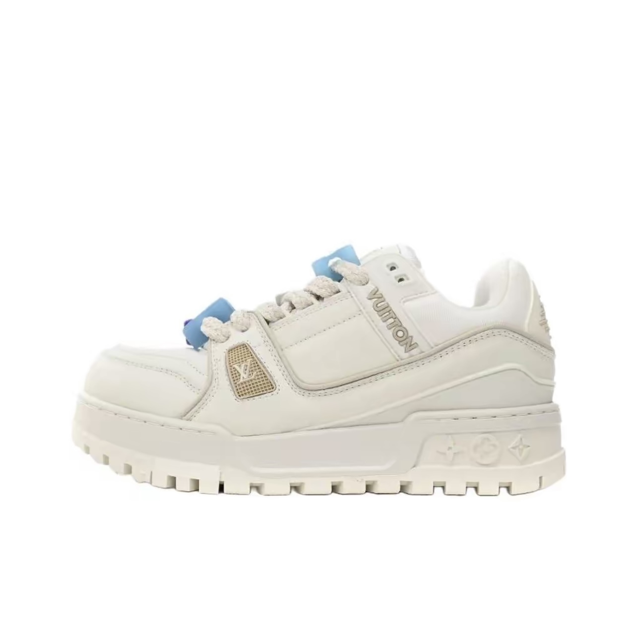 Louis Vuitton Trainer Maxi White Lace-Up Low-Top Fashion Sneakers