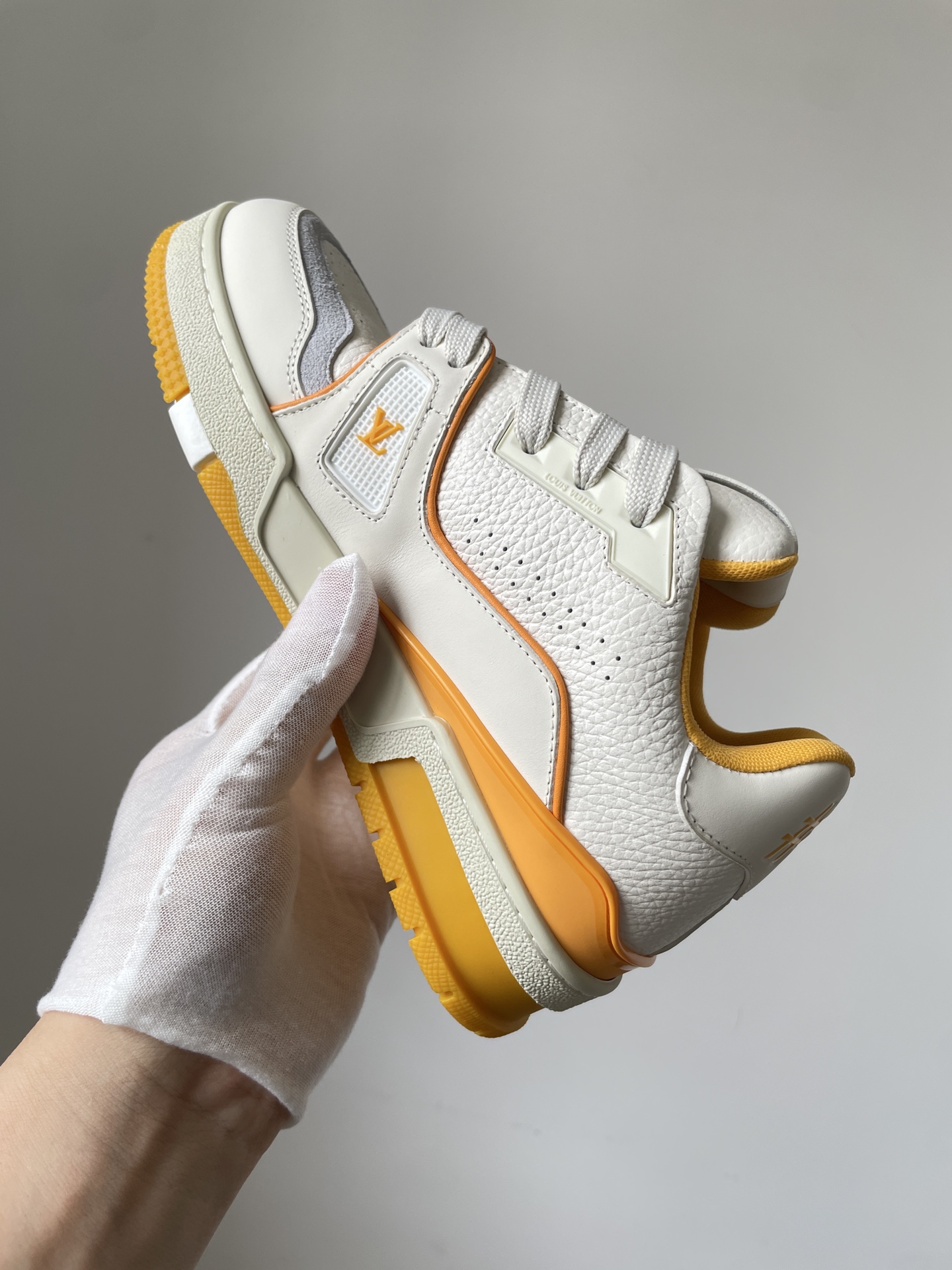 Louis Vuitton Trainer Yellow Signature Low-Top Sneakers - Image 5