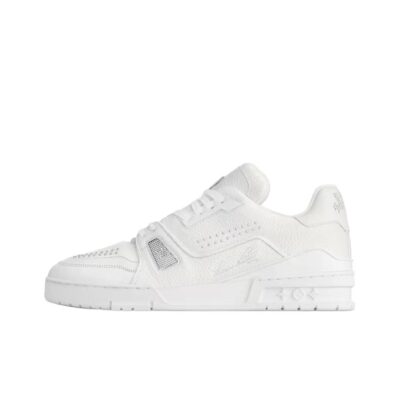 Louis Vuitton Trainer 2025 Early Spring White Leather Low-Top Sneakers