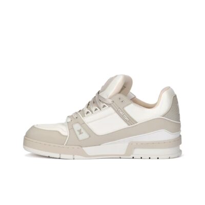 Louis Vuitton Trainer Light Green Leather Low-Top Sneakers