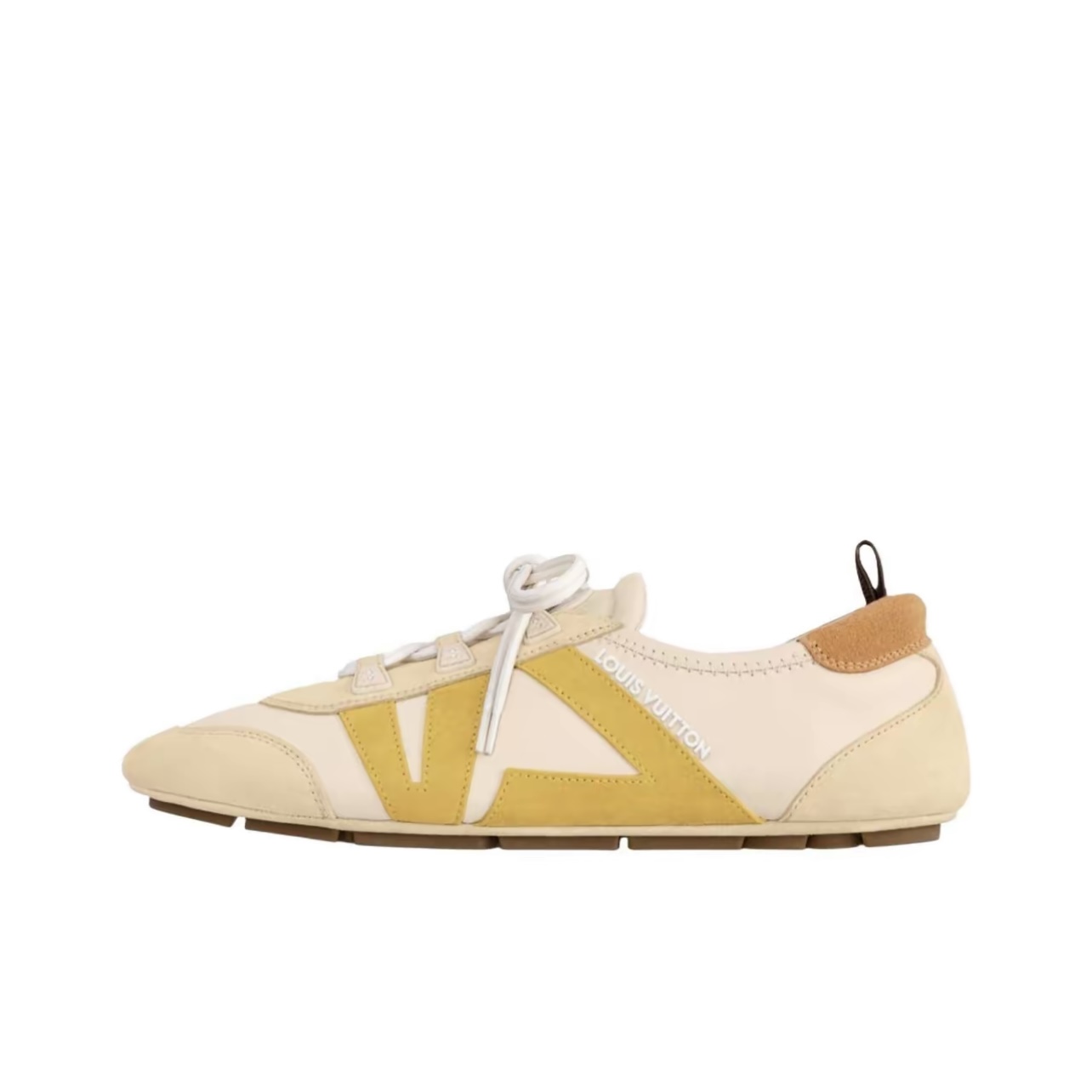 Louis Vuitton Sneakerina Beige Lambskin Ballet-Inspired Low-Top Casual Shoes