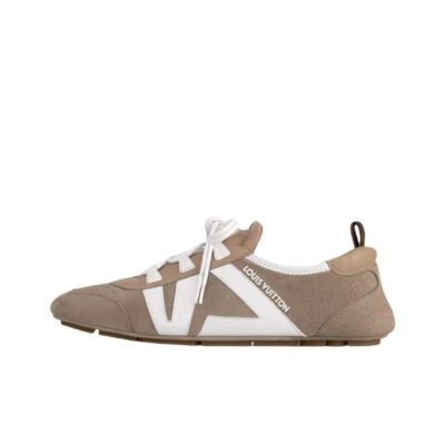 Louis Vuitton Sneakerina Brown Leather Ballet-Inspired Low-Top Casual Shoes