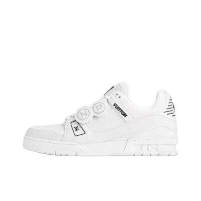Louis Vuitton x Nigo Trainer FW25 White Leather Low-Top Sneakers
