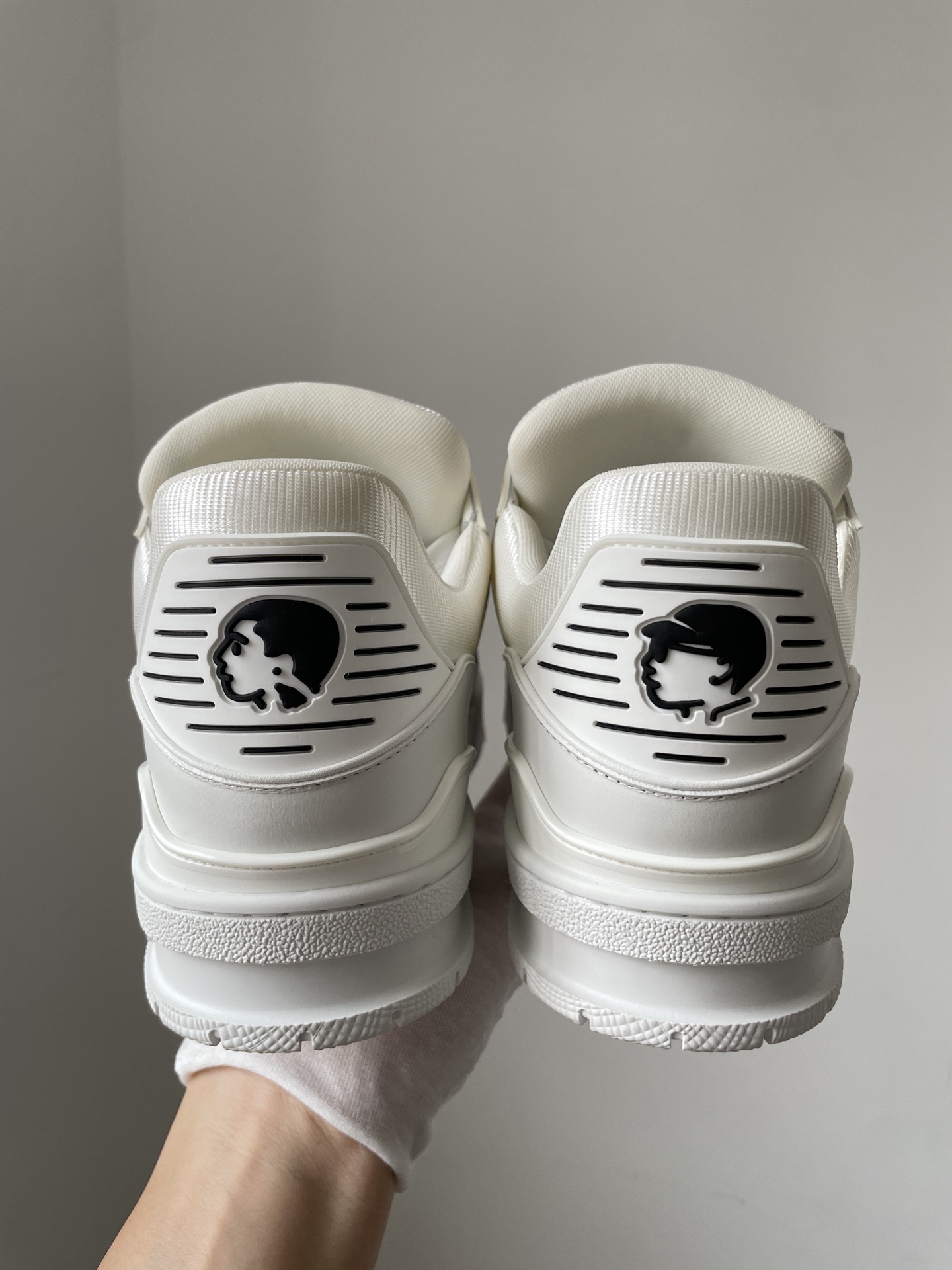 Louis Vuitton x Nigo Trainer FW25 White Leather Low-Top Sneakers - Image 6