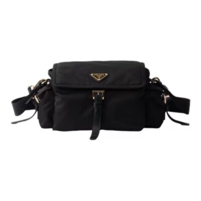 Prada Re-Nylon Explore Medium Messenger Shoulder Bag Black