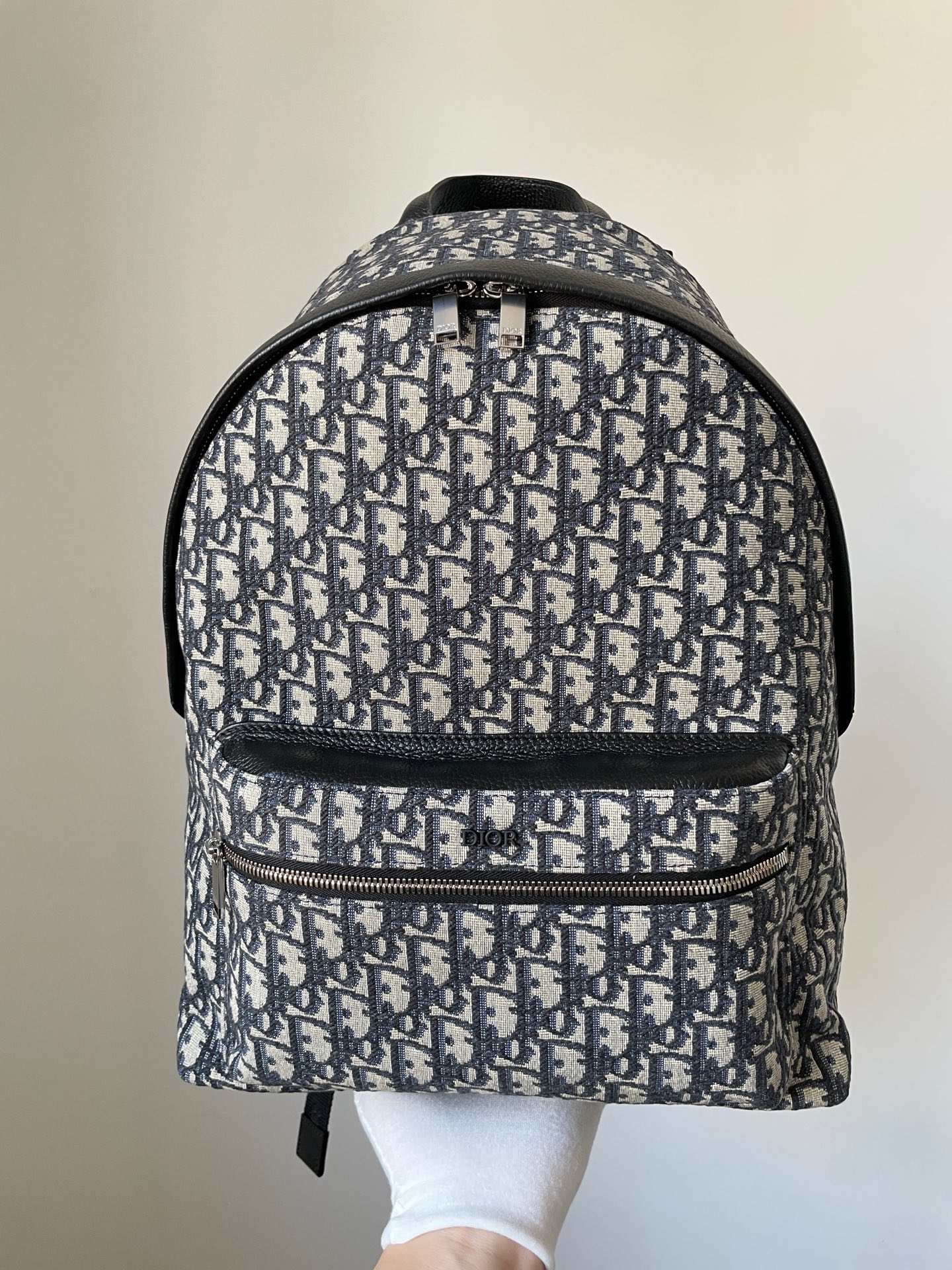 Dior Rider Large Beige and Black Oblique Jacquard Backpack - Image 2