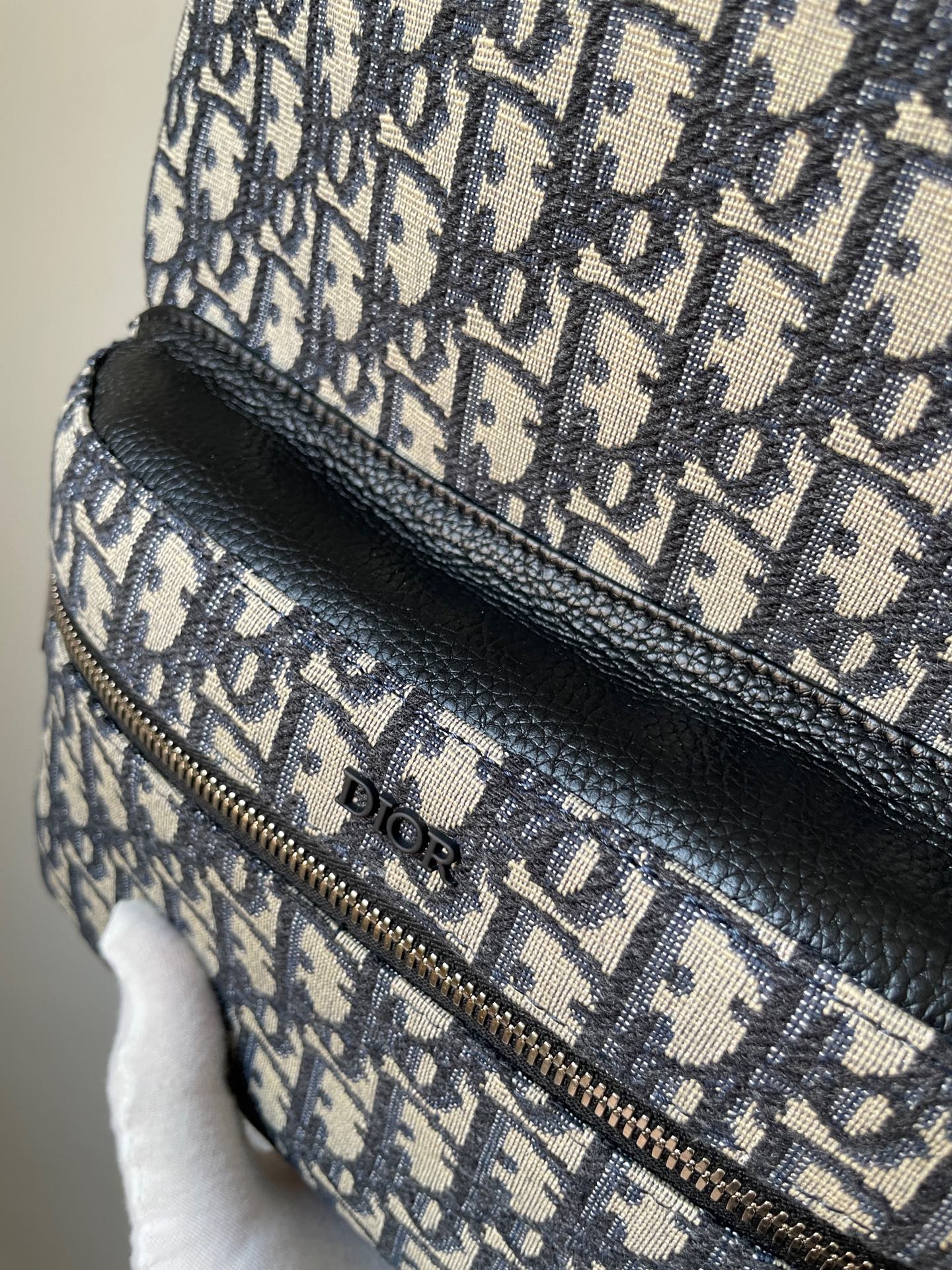 Dior Rider Large Beige and Black Oblique Jacquard Backpack - Image 7