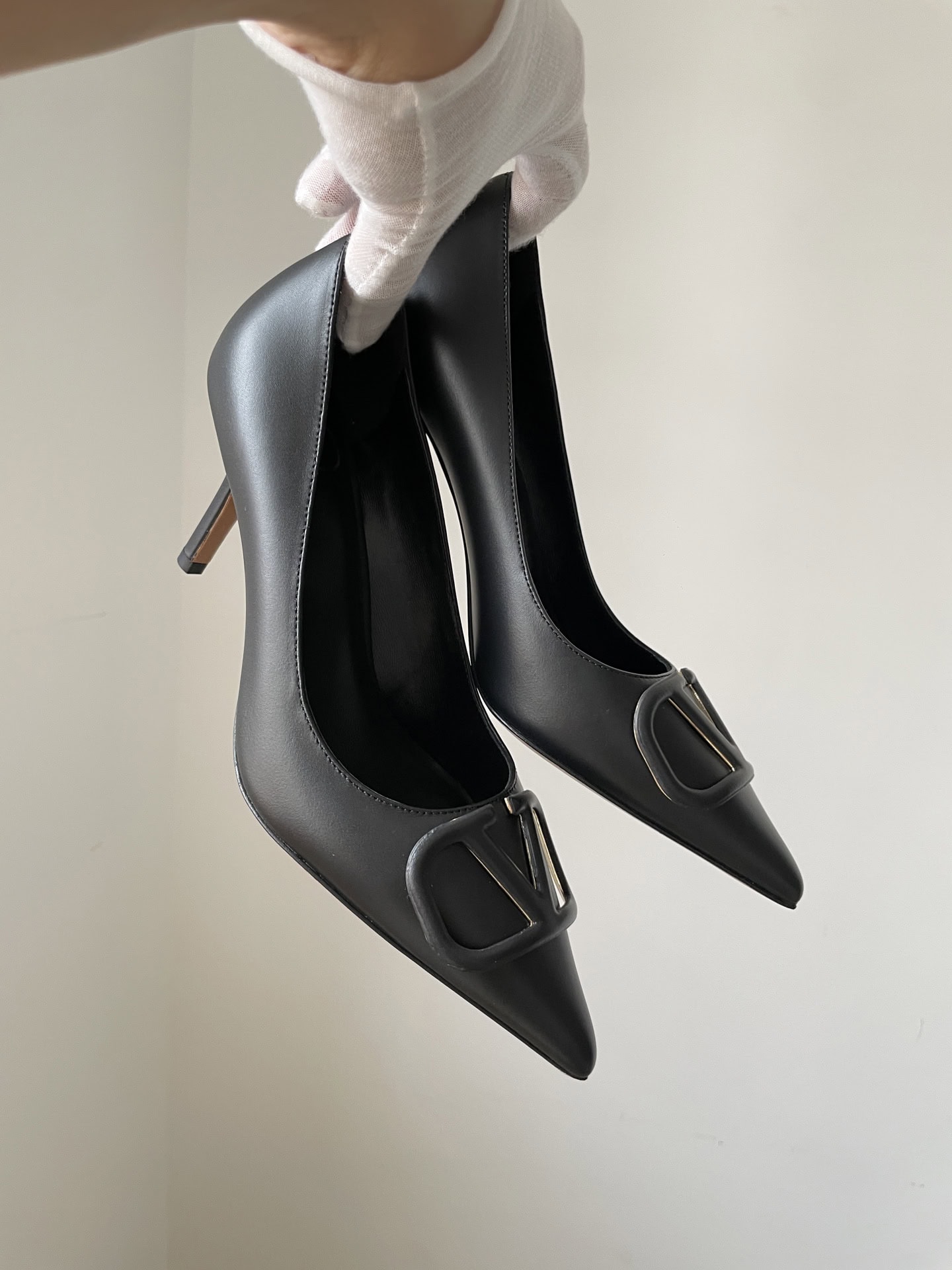 Valentino Leather Slip-On Stiletto Heels Women Black - Image 2