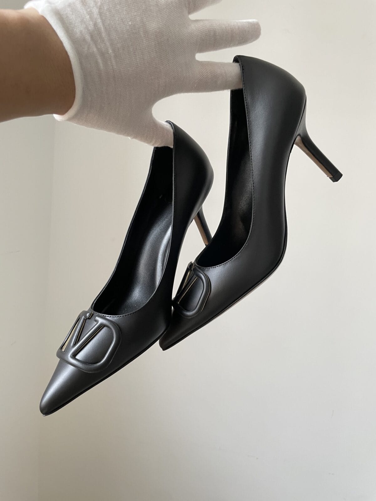 Valentino Leather Slip-On Stiletto Heels Women Black - Image 3