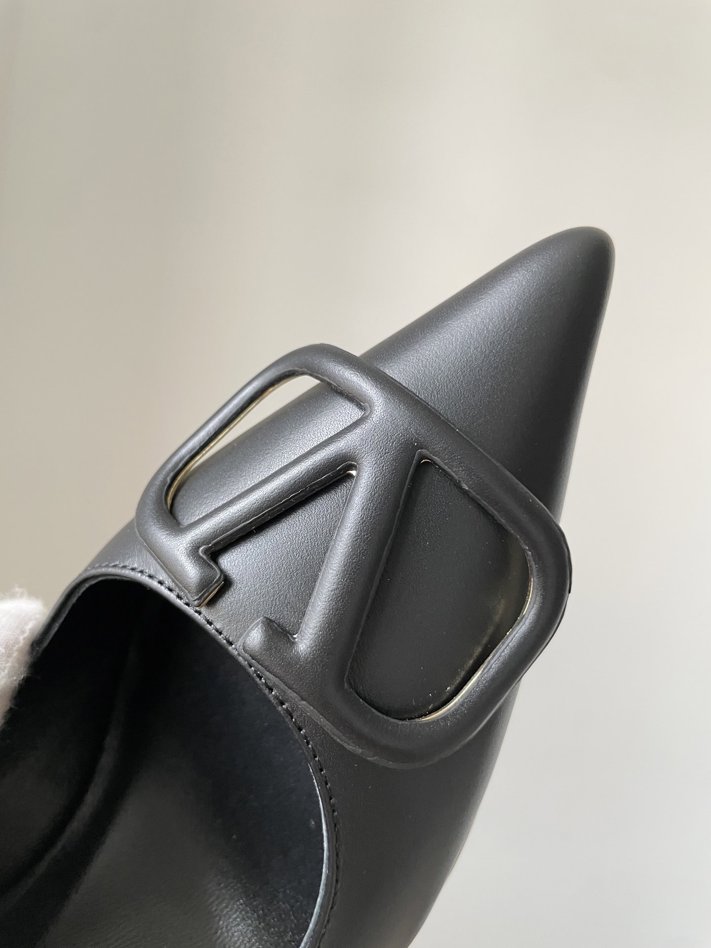 Valentino Leather Slip-On Stiletto Heels Women Black - Image 5